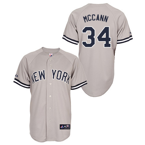 Brian McCann #34 Youth Baseball Jersey-New York Yankees Authentic Road Gray MLB Jersey